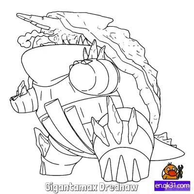 Free printable Gigantamax Drednaw Coloring Page - Free Printable Pokemon Coloring Sheets coloring page